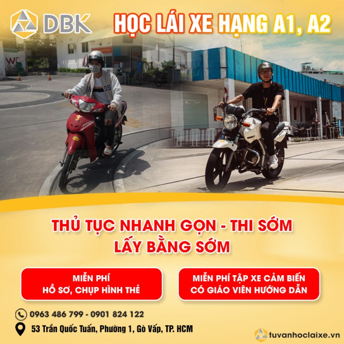 Thi bằng lái xe A1- Hồ sơ nhanh gọn - sớm có bằng