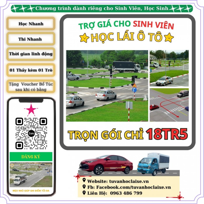 Khóa học lái xe ô tô giá rẻ tại TP.HCM dành cho HSSV