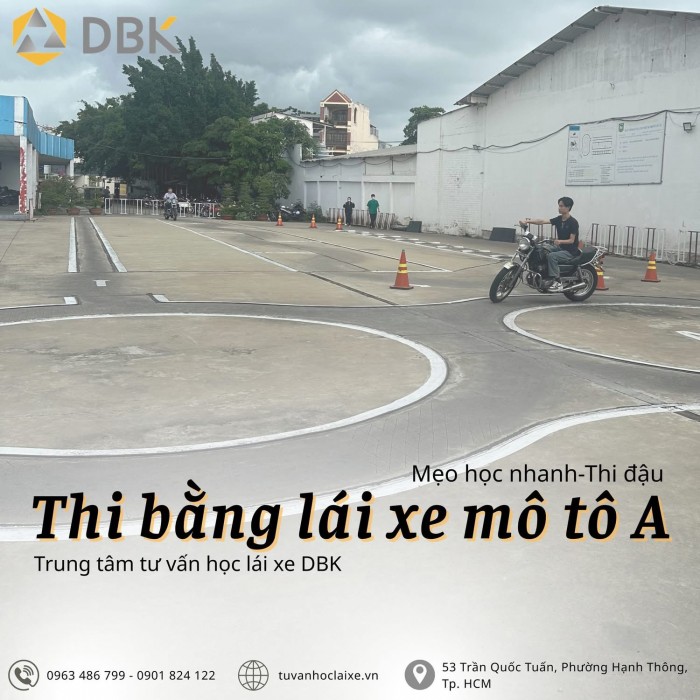 Địa chỉ đăng ký thi bằng lái xe mô tô A tại TP.HCM