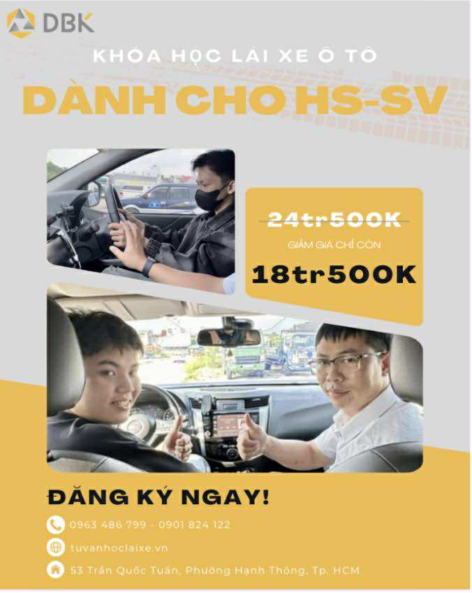 Học lái xe ô tô giá rẻ dành cho HS-SV - Chỉ 18tr500k bao trọn chi phí