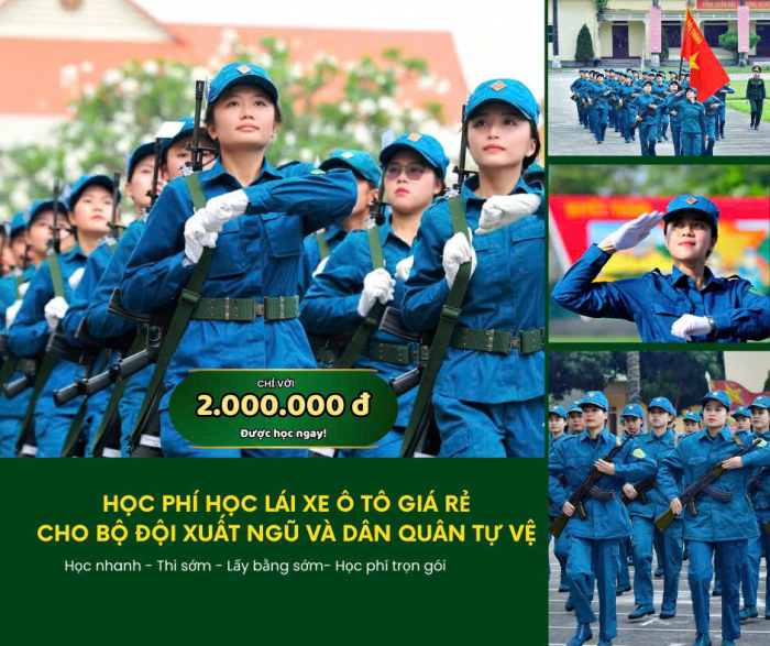 Học lái xe ô tô cho bộ đội xuất ngũ tại Trung tâm tư vấn học lái xe DBK