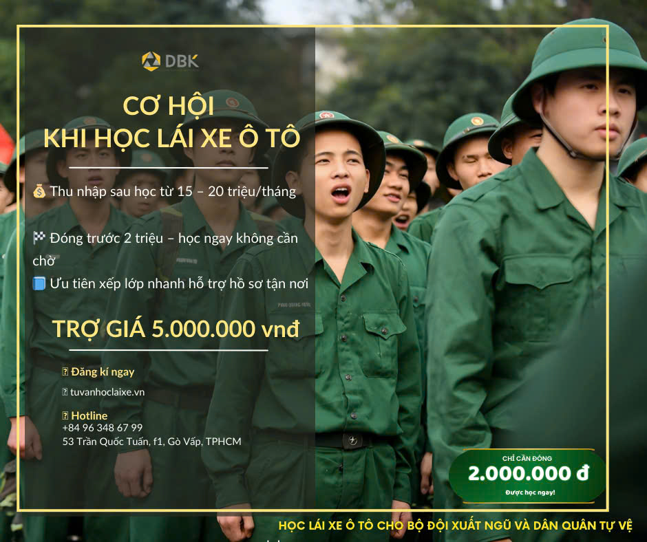 Bộ đội xuất ngũ học lái xe ở đâu? Cơ hội việc làm tại TP.HCM