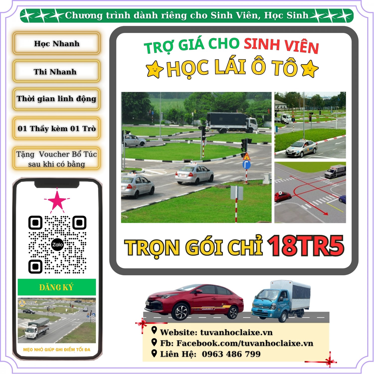Khóa học lái xe ô tô giá rẻ tại TP.HCM dành cho HSSV