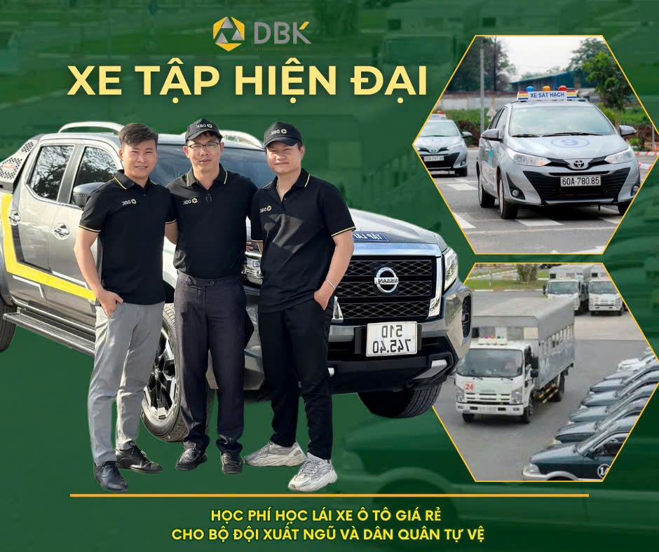 Học lái xe ô tô cho bộ đội xuất ngũ tại Trung tâm tư vấn học lái xe DBK